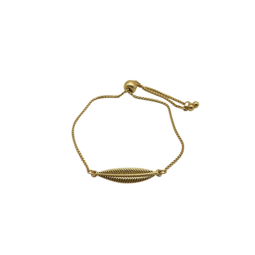 Pulsera Blanda Dorada Especial Pluseras Leaf Humana