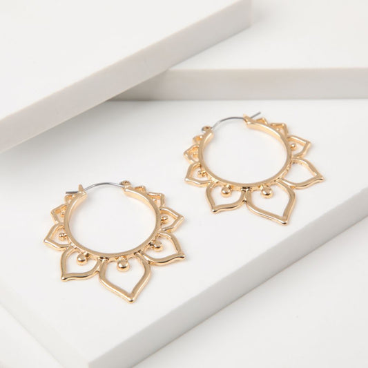 Aros Argolla Punchy Paisley 27 Dorado i-D