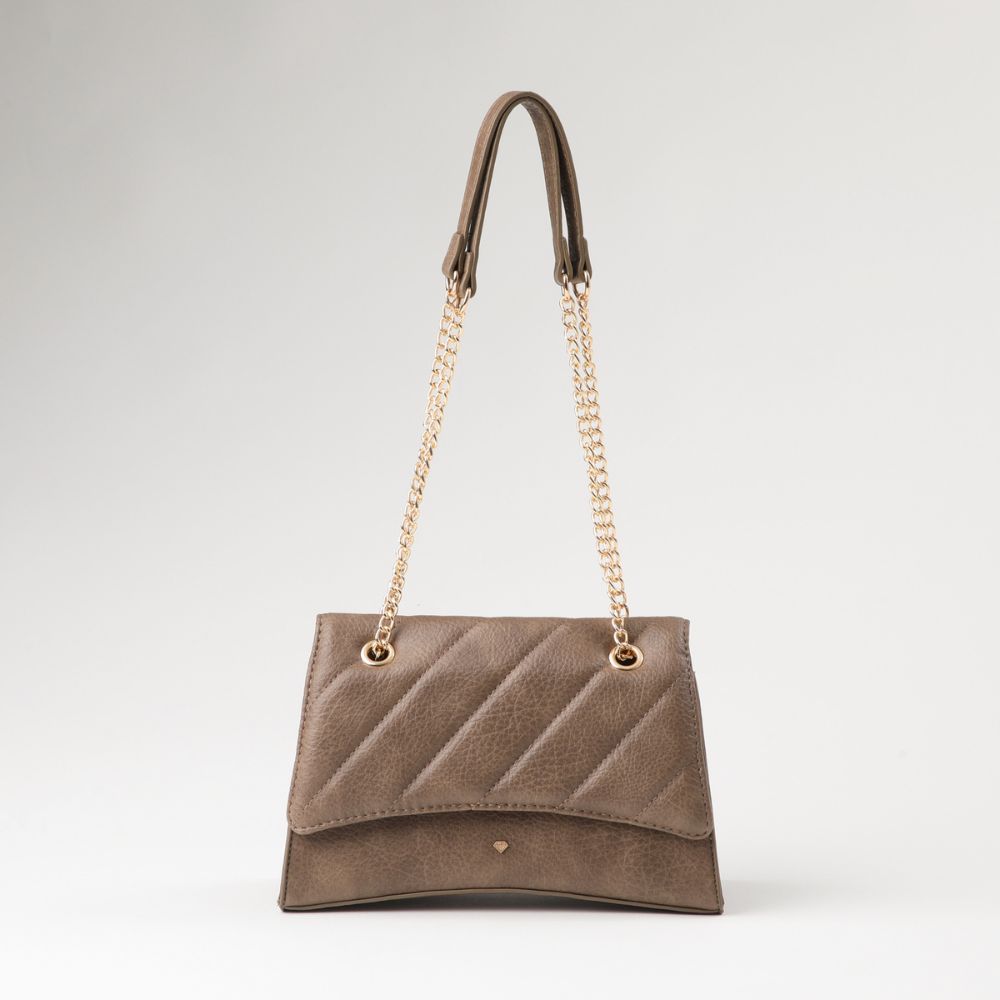 Cartera Bandolera Ecocuero Bourges Beige i-D
