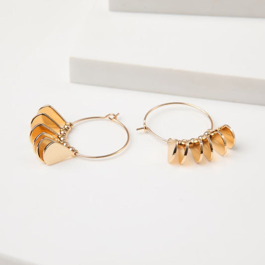 Aros Argollas Flowered Psychodelia Dorado Tatienne