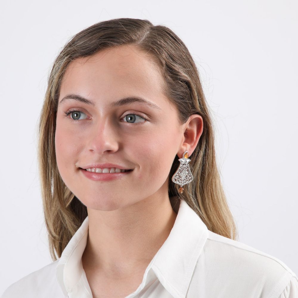 Aros Mediano Angel Plateado Tatienne
