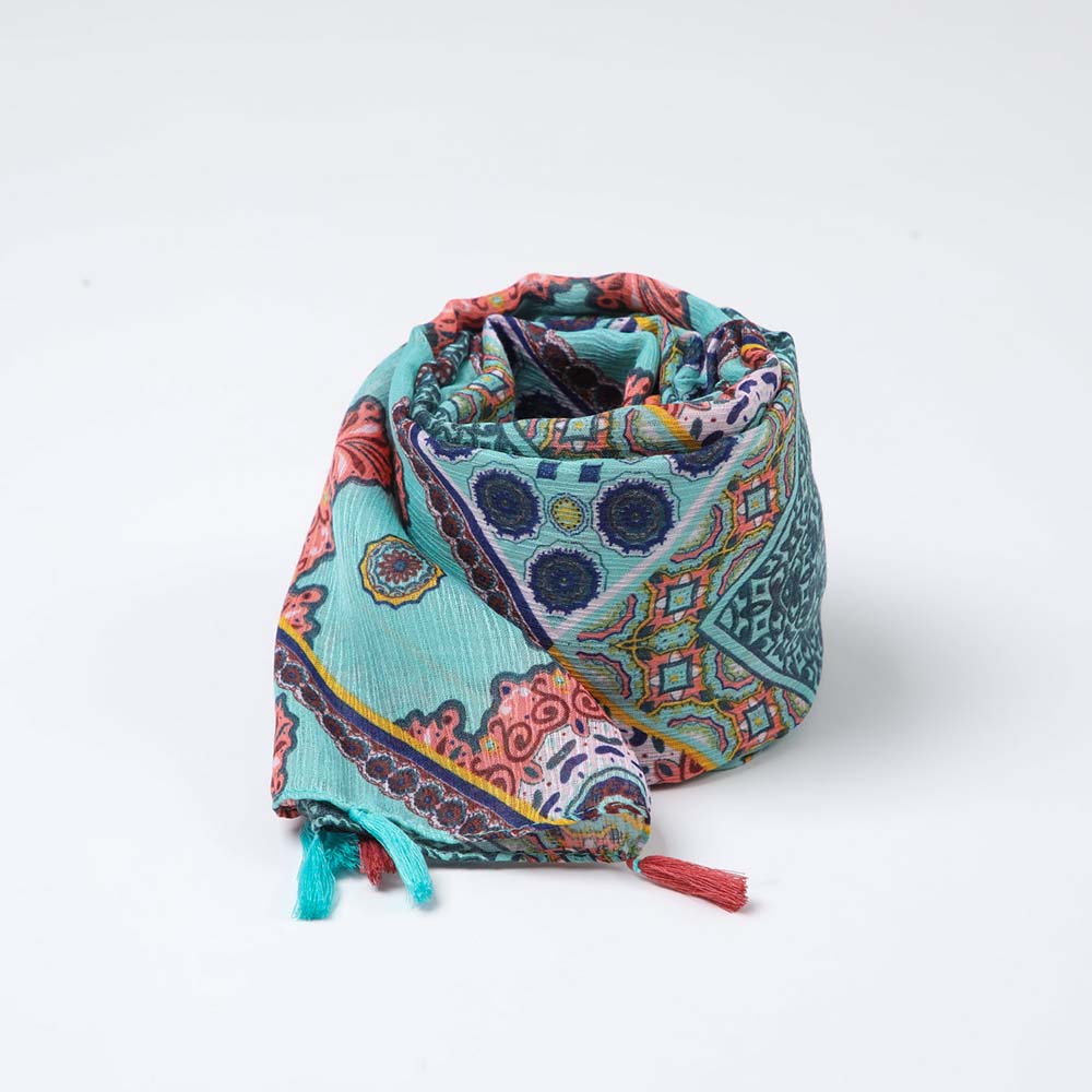 Pañuelo Estampado Lara Verde Tatienne