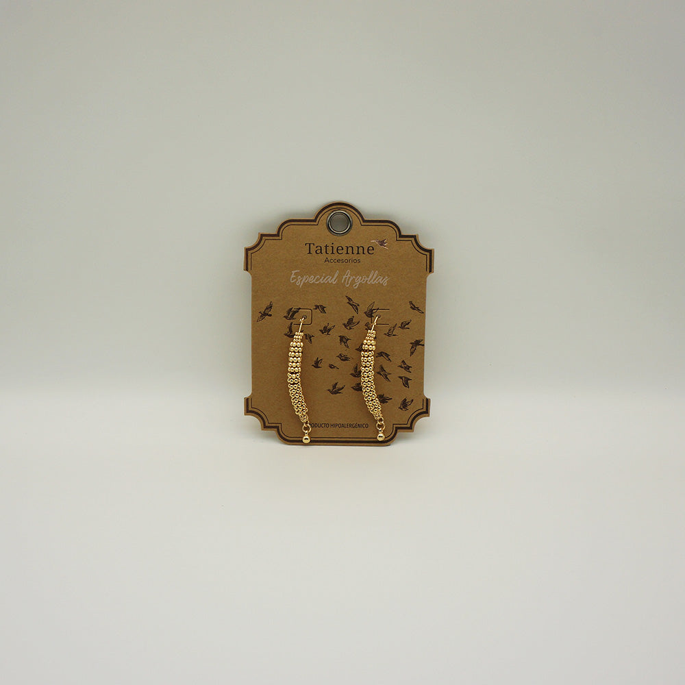 Aros Argollas Doradas Especial Hoops Snake Tatienne