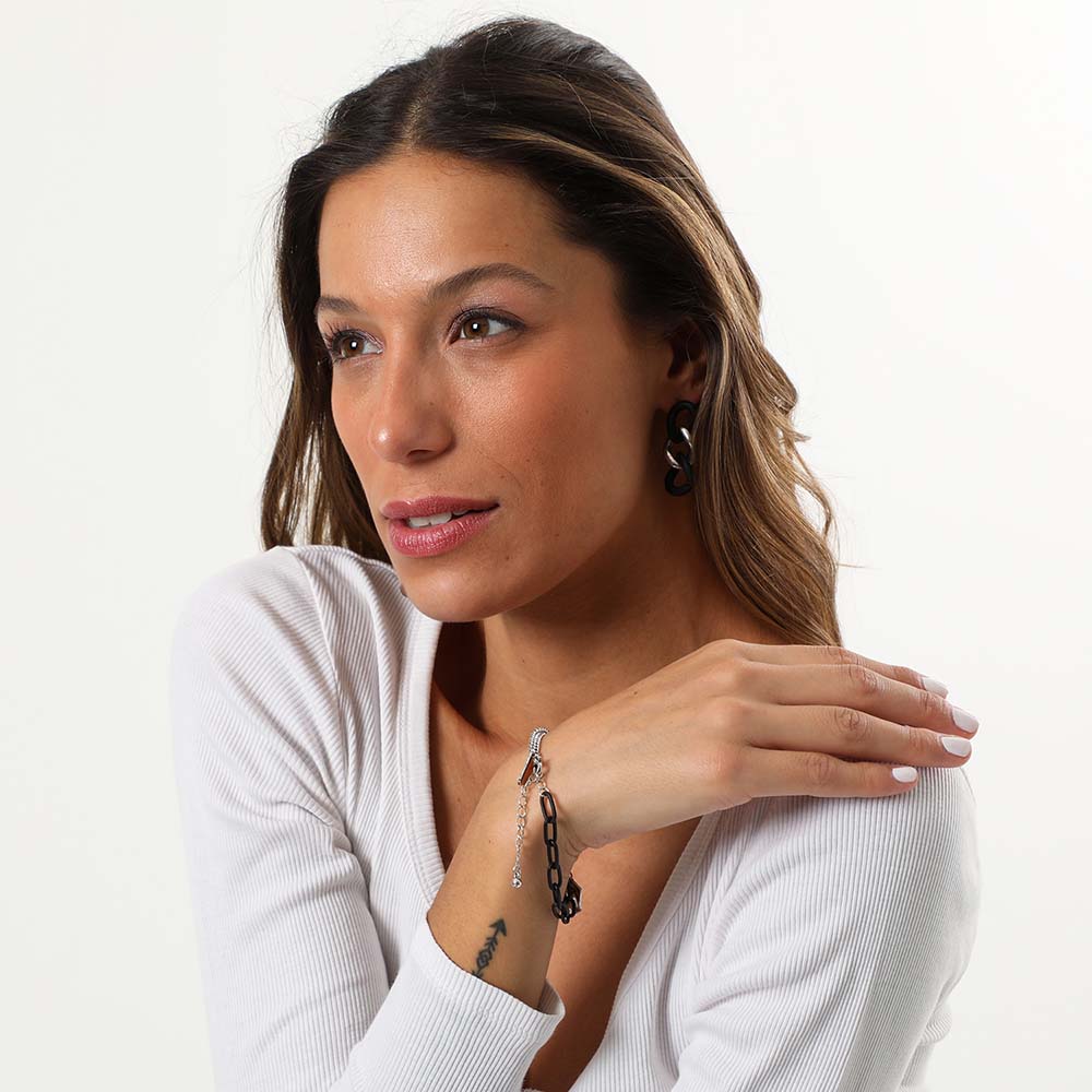 Pulsera Blanda Negra Lina Humana