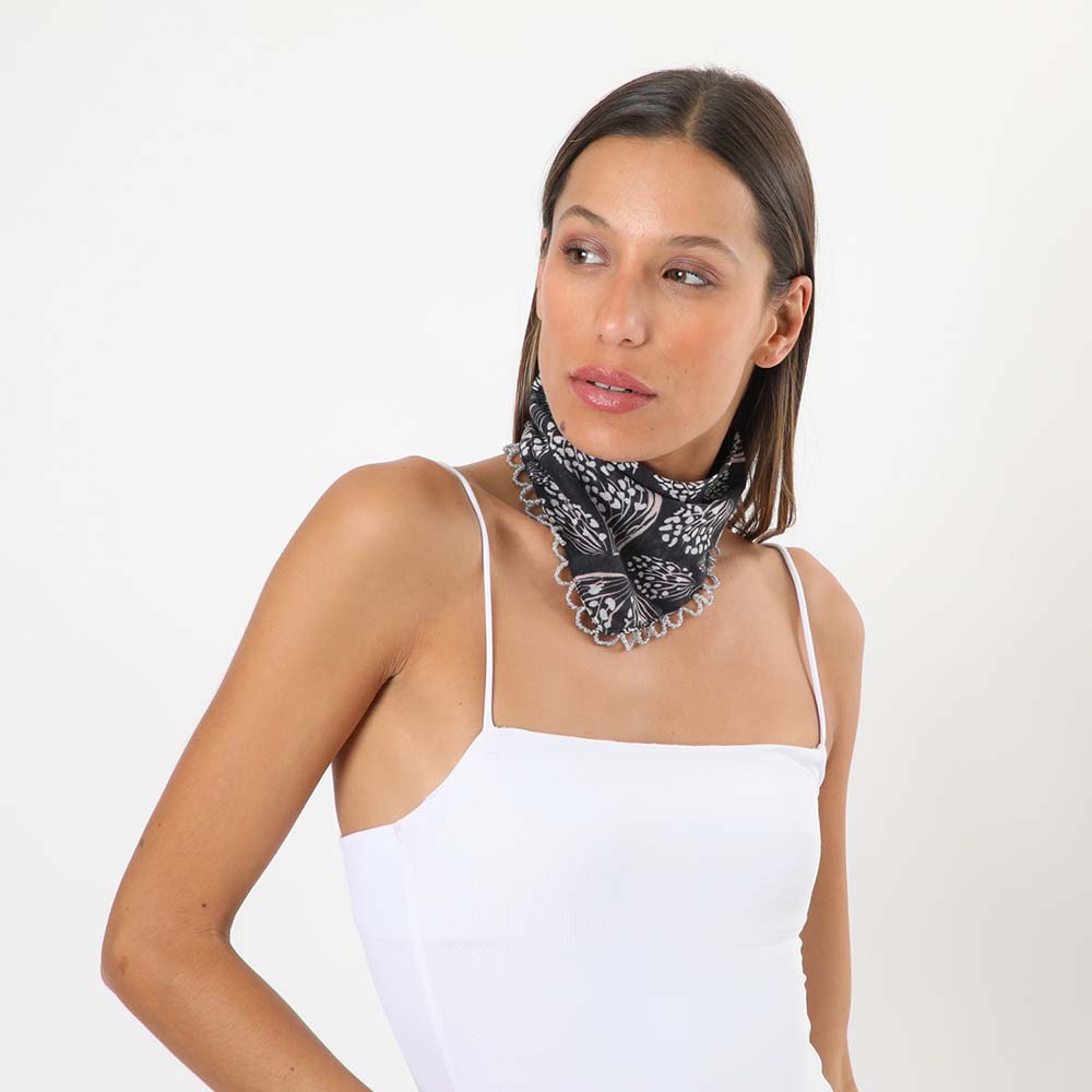 Bandana Butterfly Negra Humana