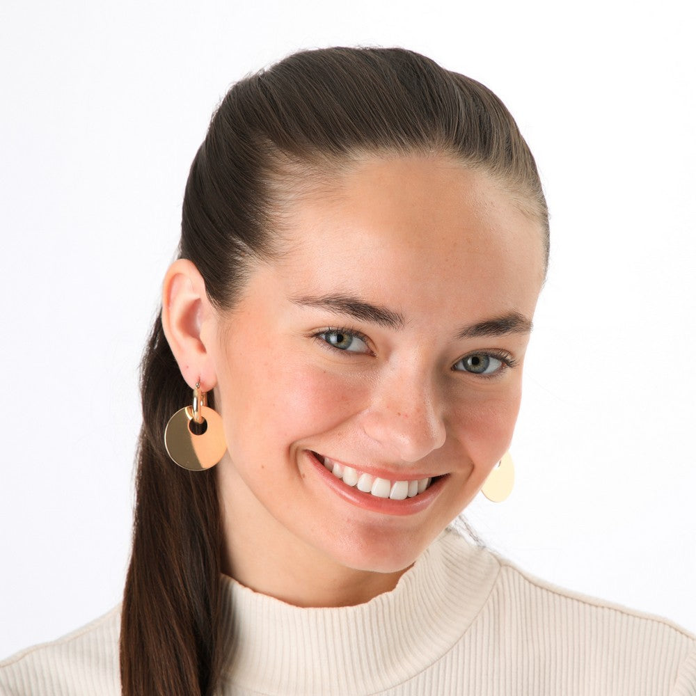 Aros Argollas Luz Dorado I-D