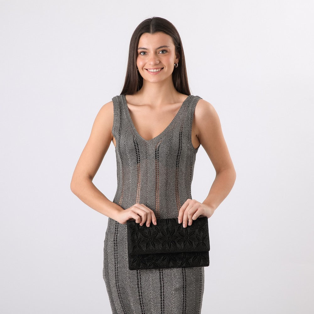 Cartera Clutch Gretta Black Humana