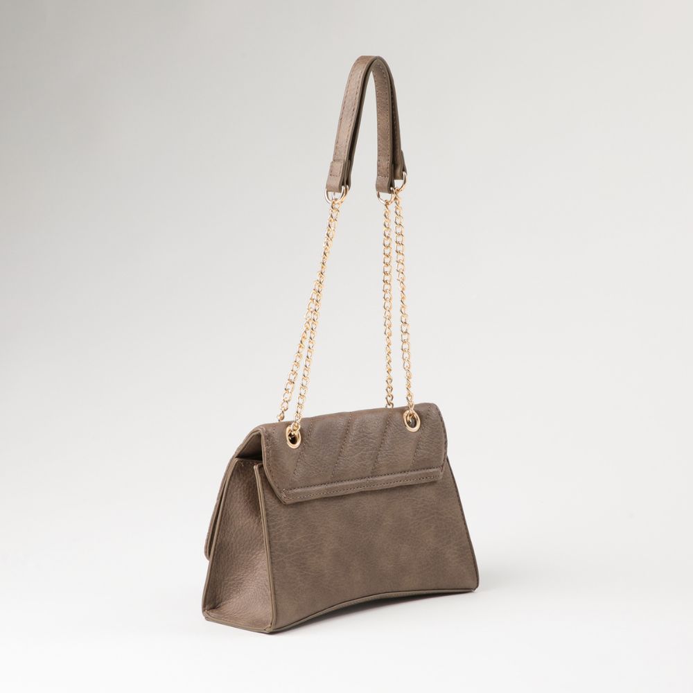 Cartera Bandolera Ecocuero Bourges Beige i-D