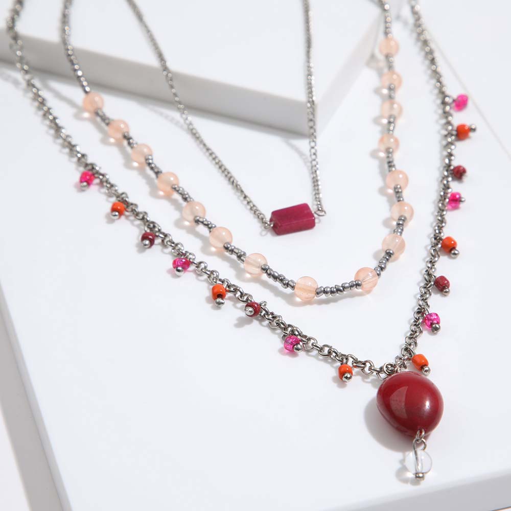 Collar Largo Miera Rojo Tatienne