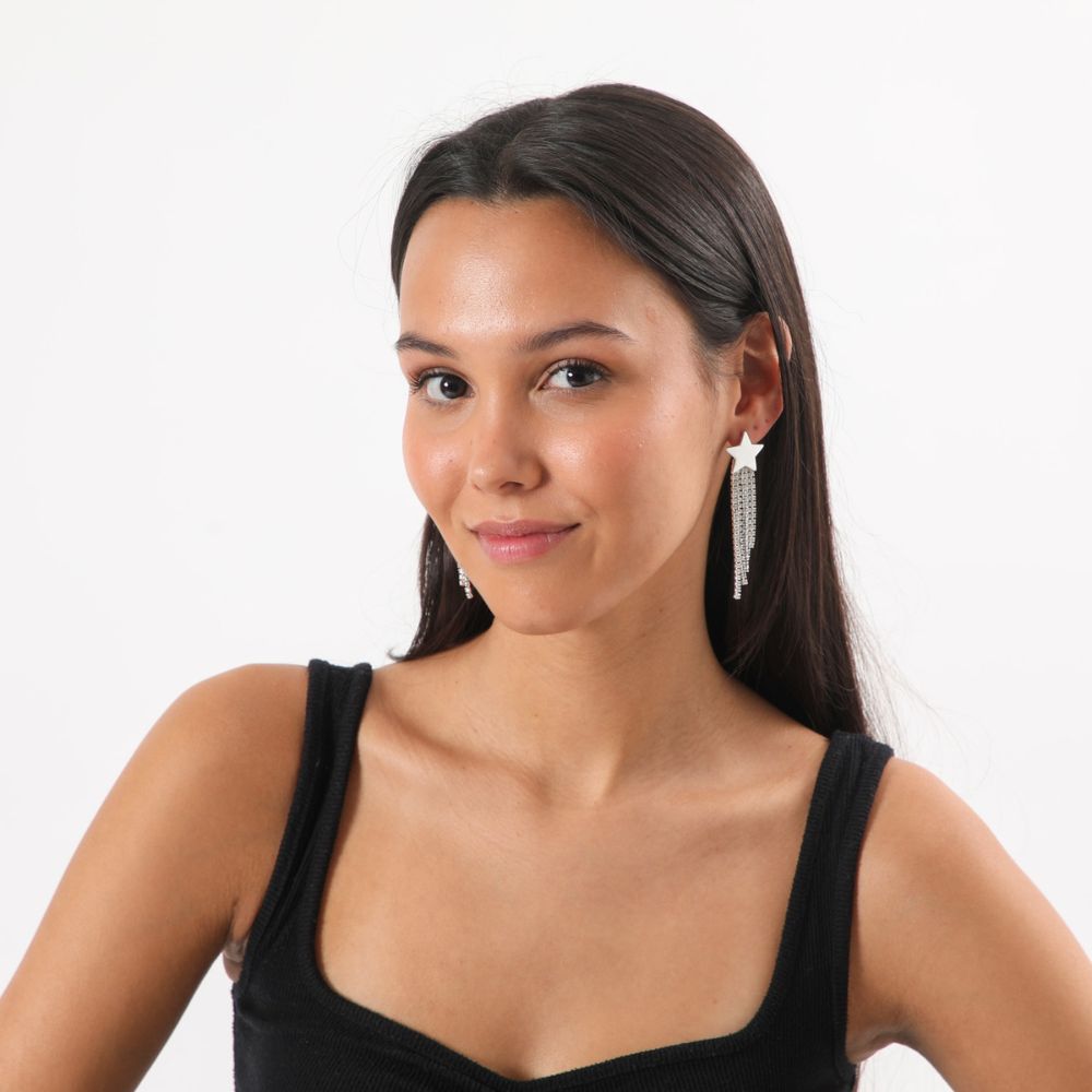 Aros Largo Anxa Plateado i-D