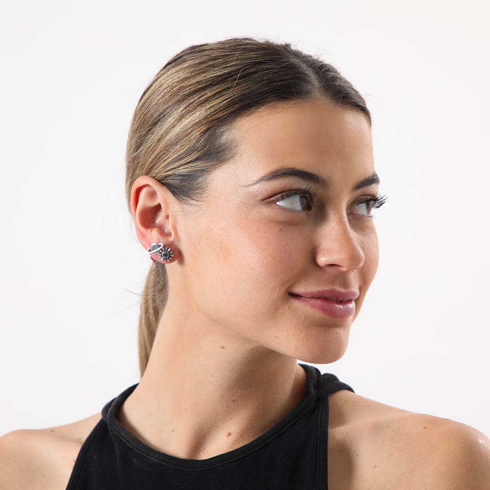 Set Aros Biznaga Plateado Humana