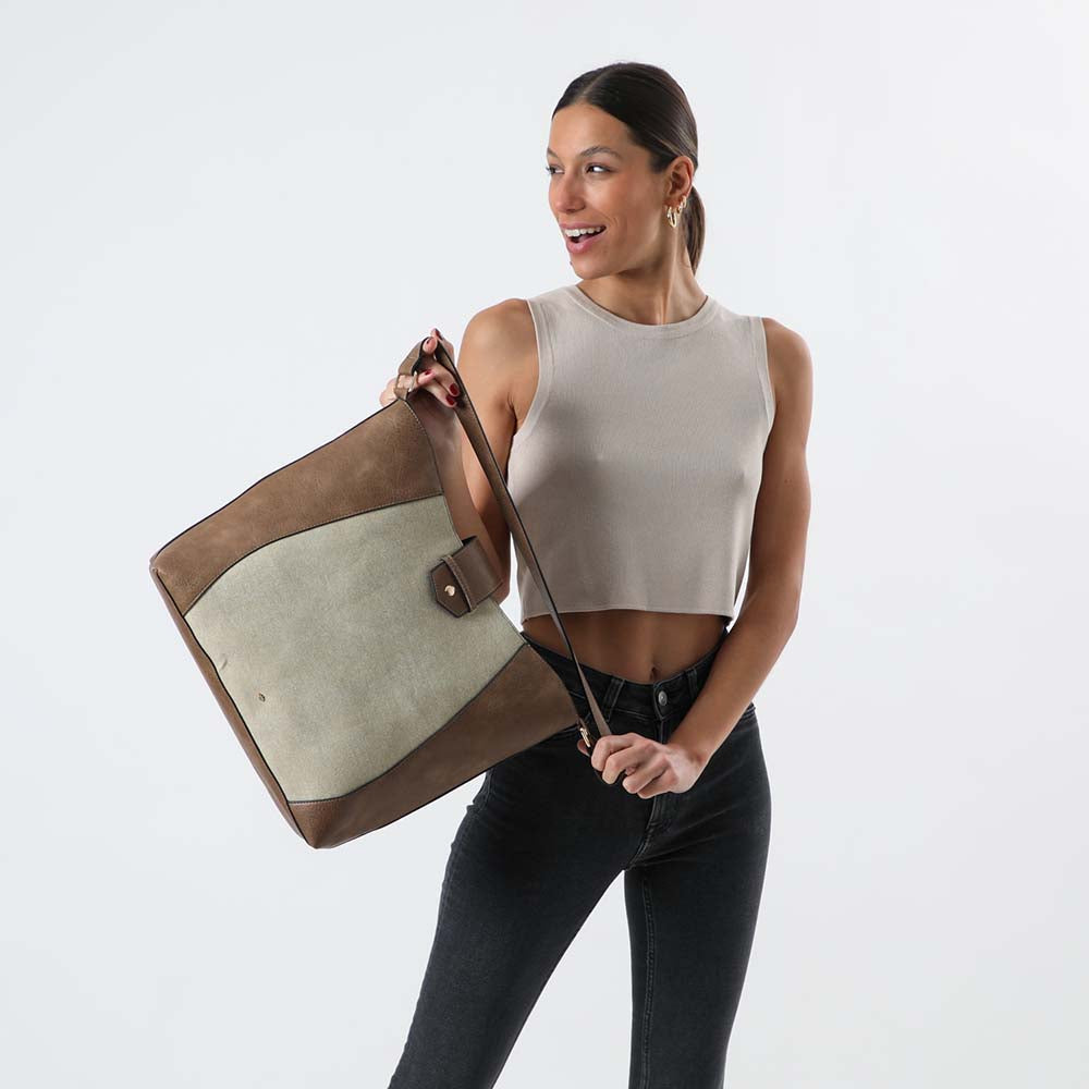 Cartera Hombro Emma Beige i-D
