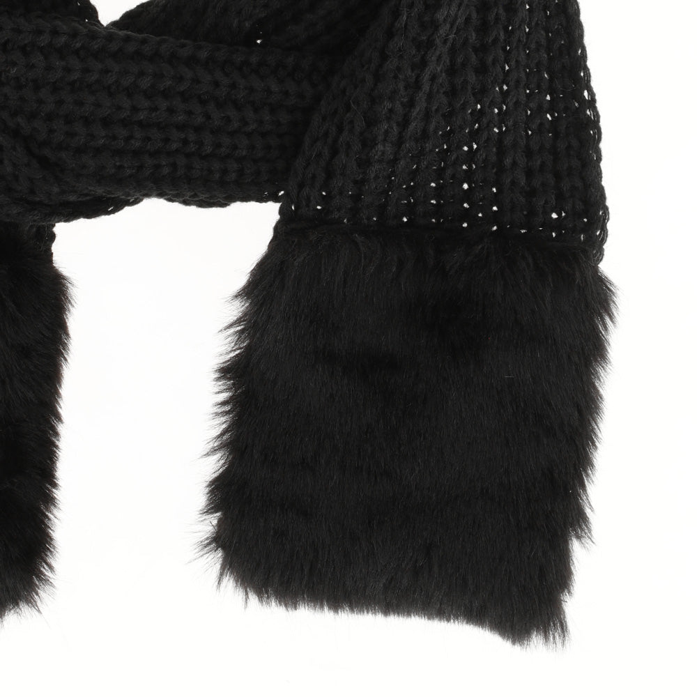 Bufanda Tejida Negro Fur i-D