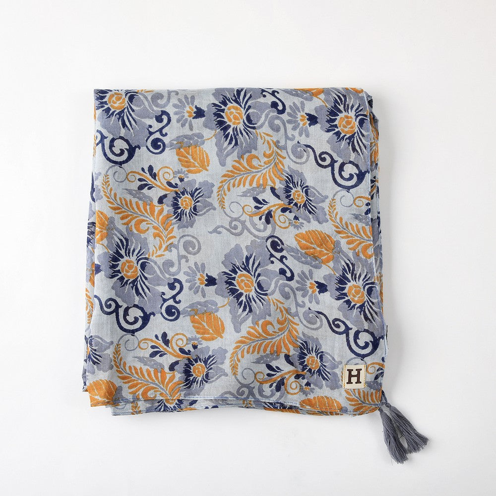 Pañuelo Estampado Cuno Celeste Humana
