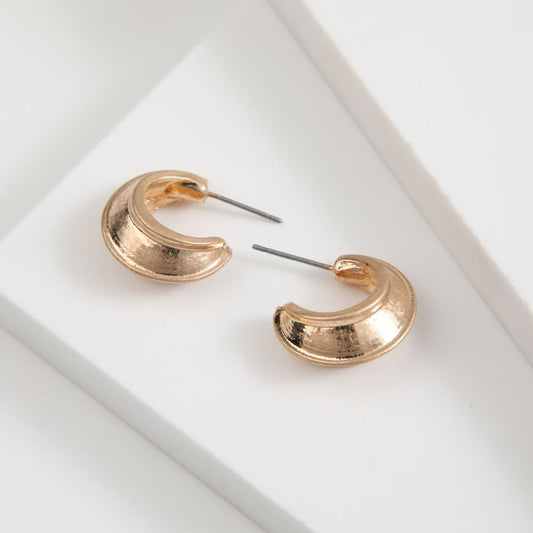 Aros Argolla Clip Dorado Humana