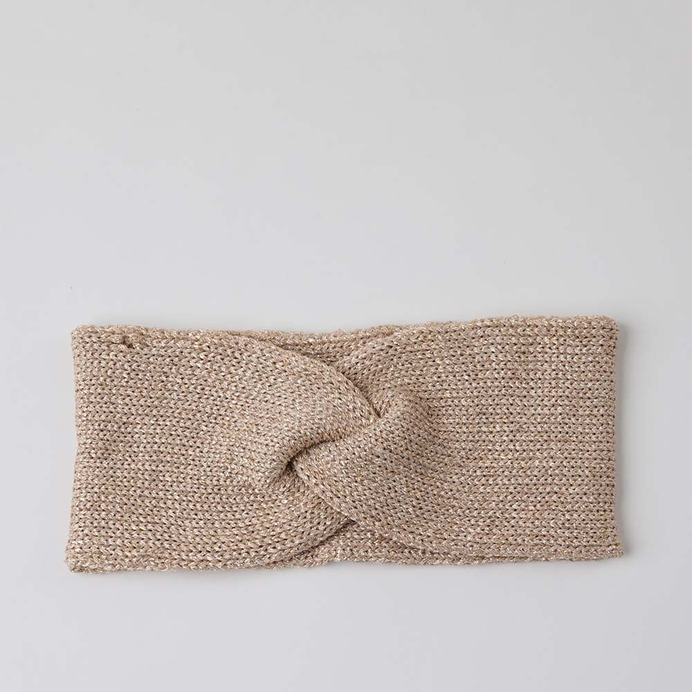 Cintillo Tejido Lurex Café Humana