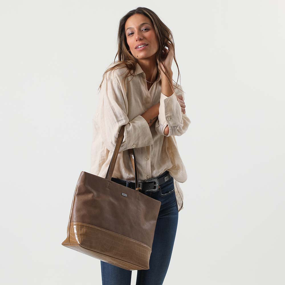 Cartera Hombro Café Evelyn Tatienne