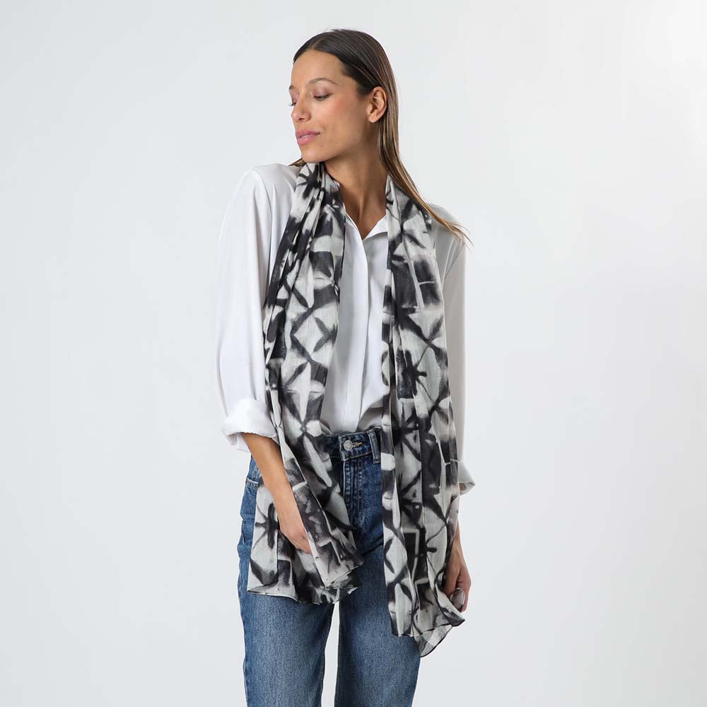 Pañuelo Estampado Urbina Negro Tatienne