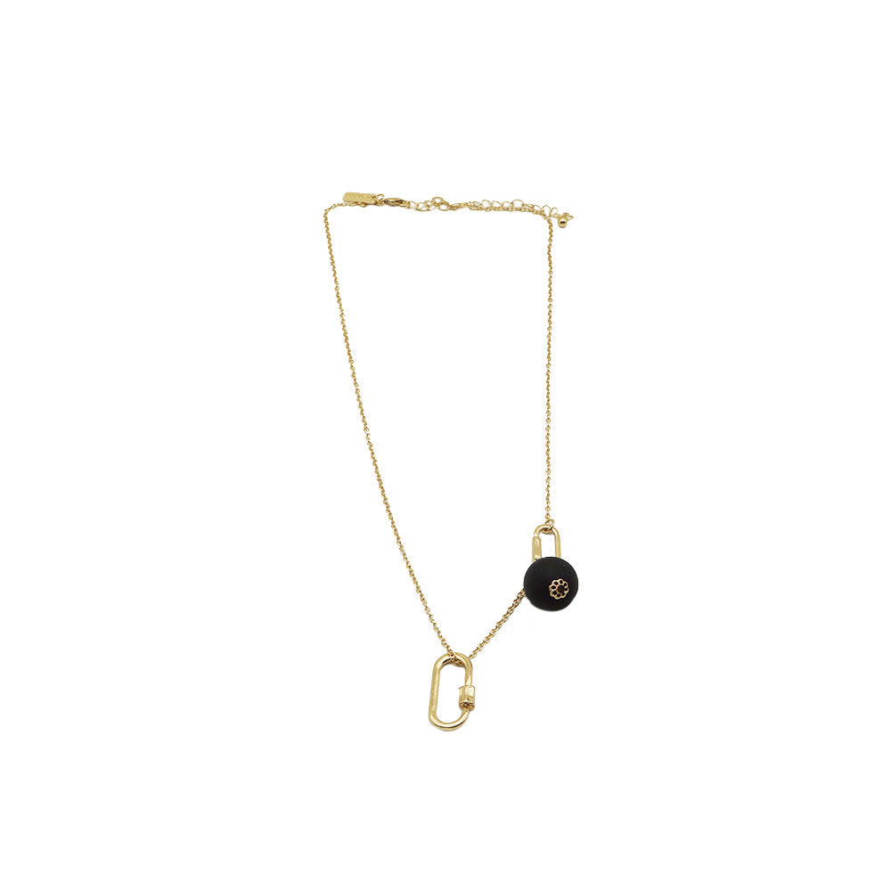 Collar Corto Candado Dorado Humana