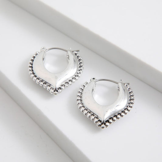 Aros Argolla Paisley Plateado Tatienne