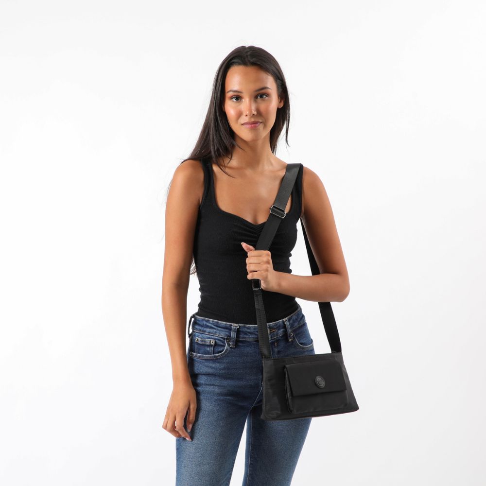 Cartera Cruzada Bourges Black Negra i-D
