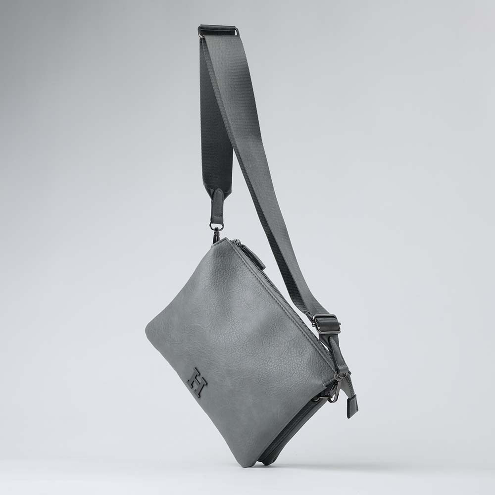 Cartera Cruzada Joss Plateada Humana
