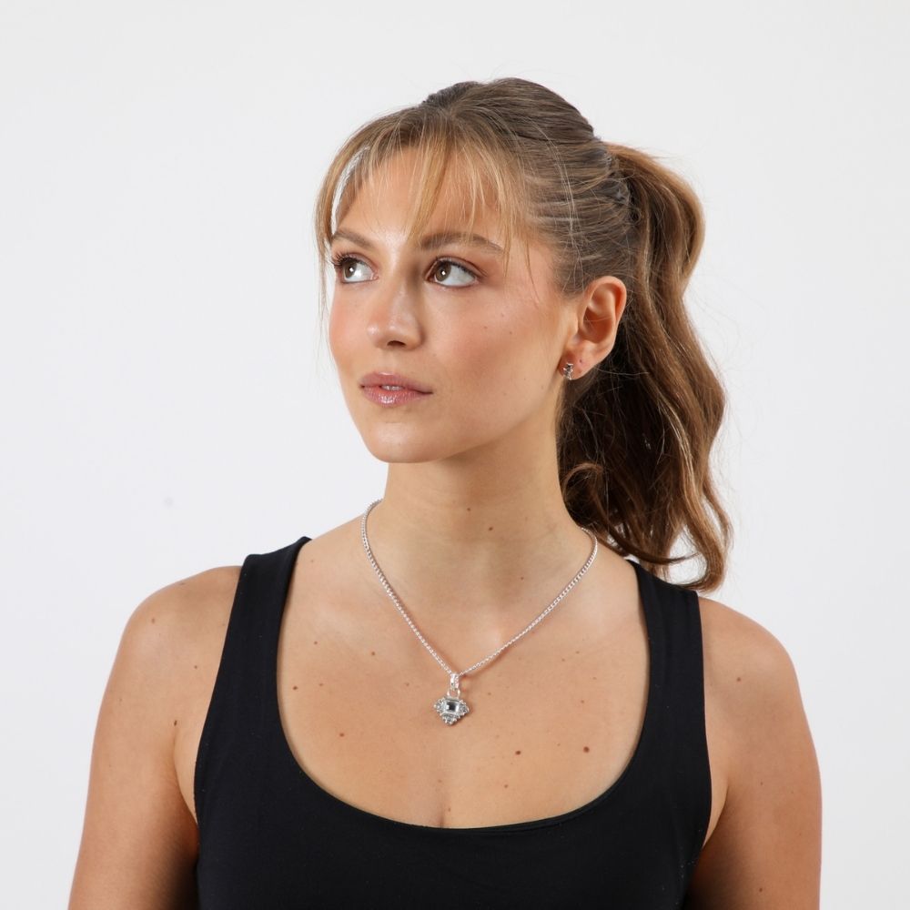 Set Collar Fina Plateado I-D