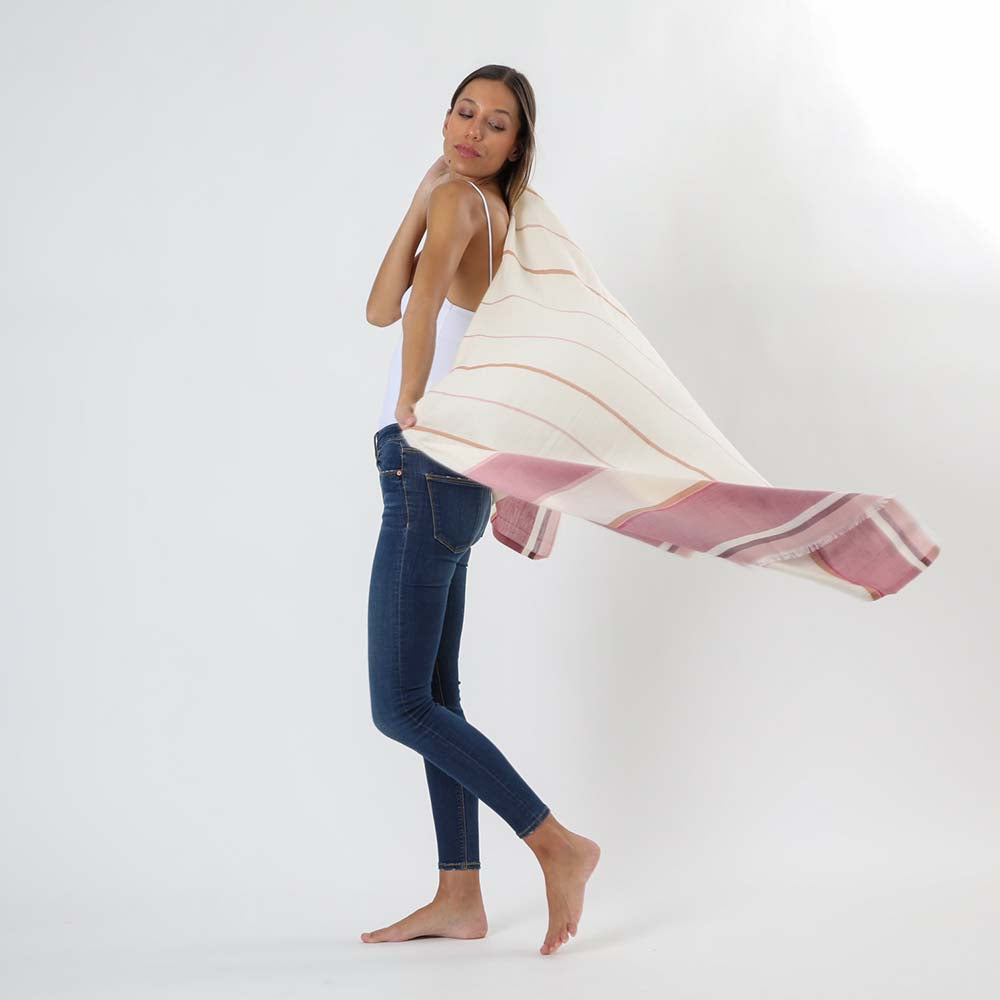 Pañuelo Rayas Frambuesa Humana