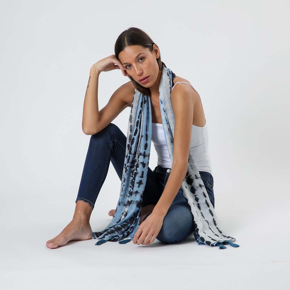 Pañuelo Estampado Aurora Azul Humana