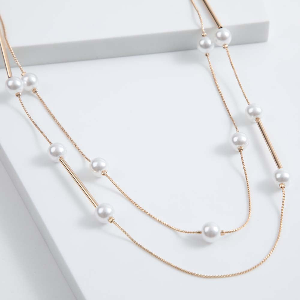 Collar Corto Perle Dorado i-D