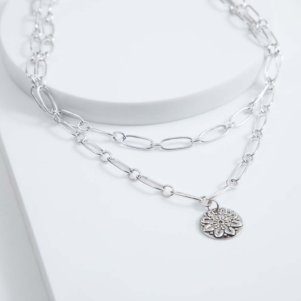 Collar Croto Fluviá Plateado Tatienne
