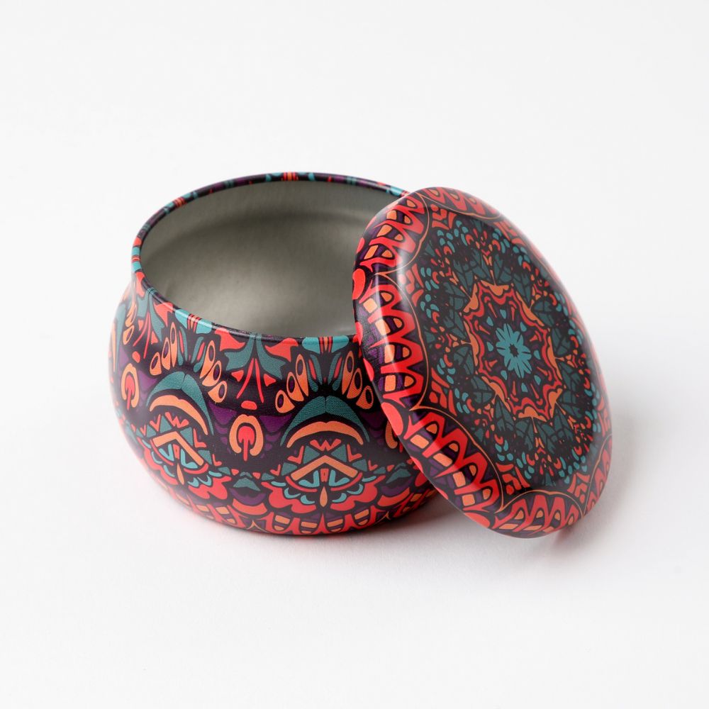 Joyero Metálico Mandala Rojo Humana