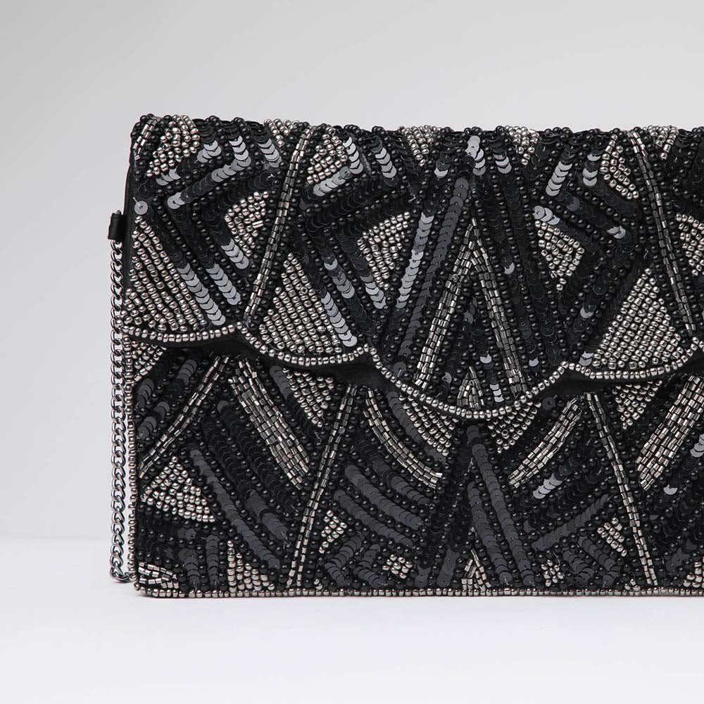 Clutch Trama Negro Humana