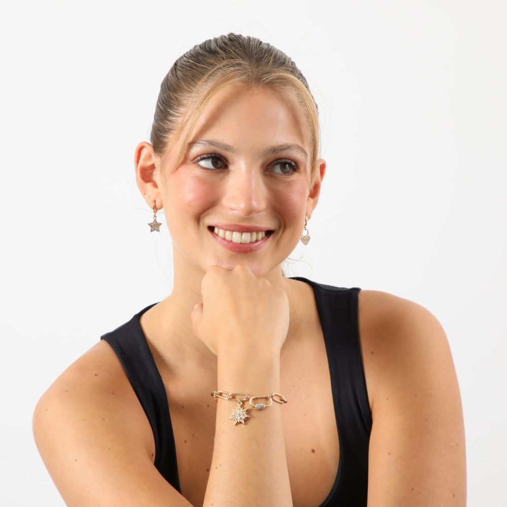 Aros Argolla Vacay Charms 18 Dorado i-D