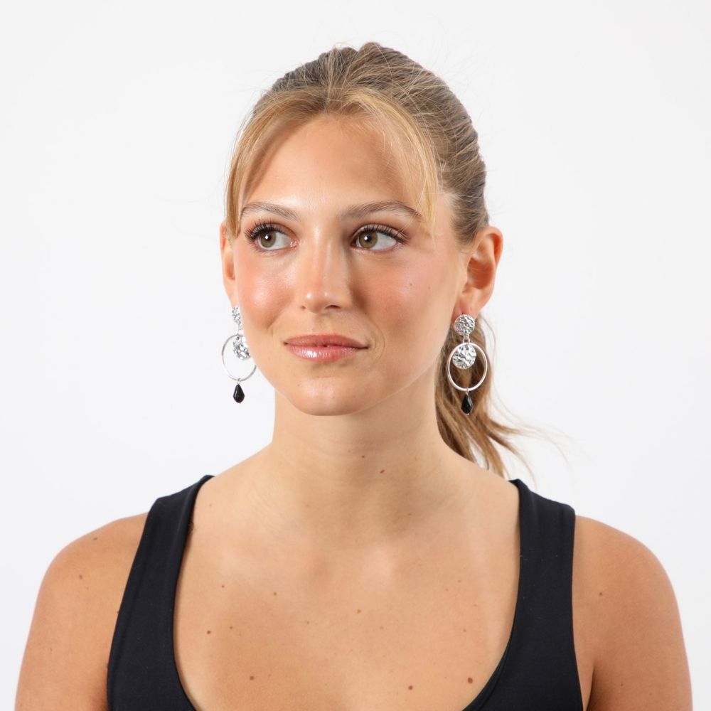 Aros Largo Cori Plateado Humana