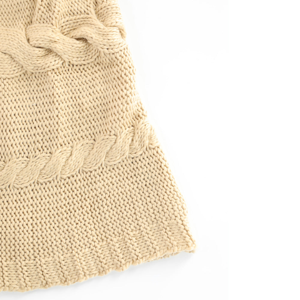 Poncho Beige Trenza i-D