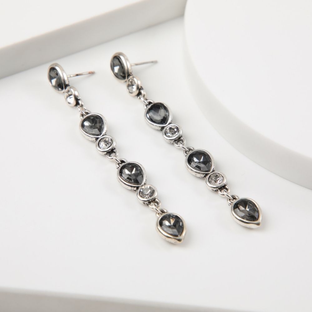 Aros Largo Frani Plateado Humana