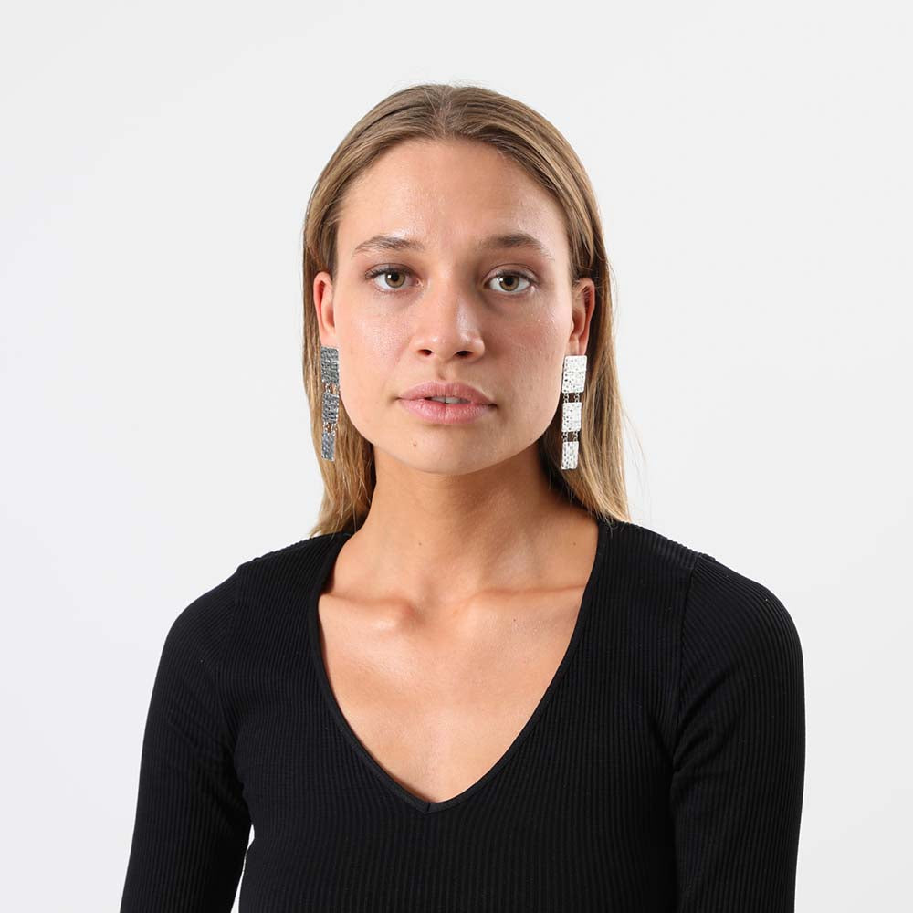 Aros Largo Folk Plateado Humana