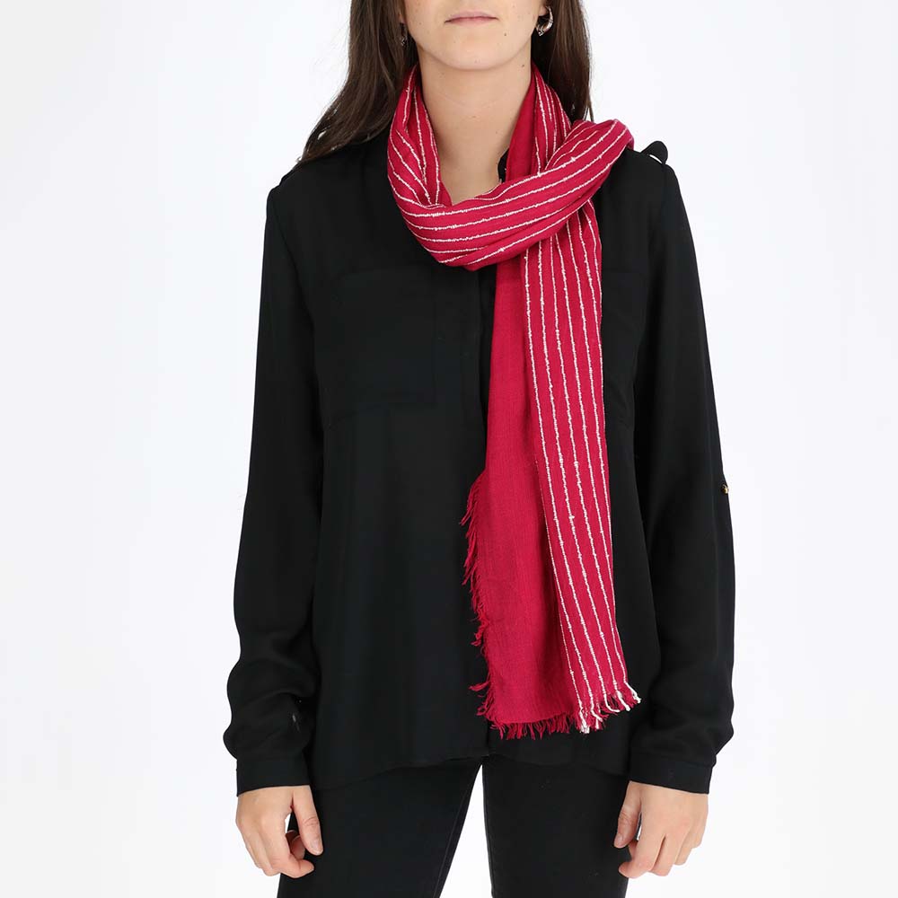 Paluelo Liso a rayas Cuncunas Magenta. Humana