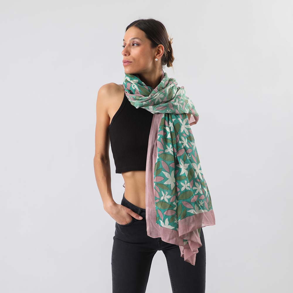 Pañuelo Estampado Garden Verde i-D
