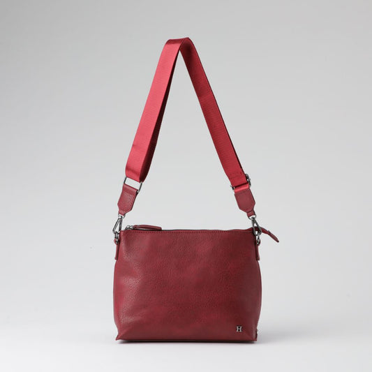 Cartera Bandolera Berta Ecocuero Burdeo Humana