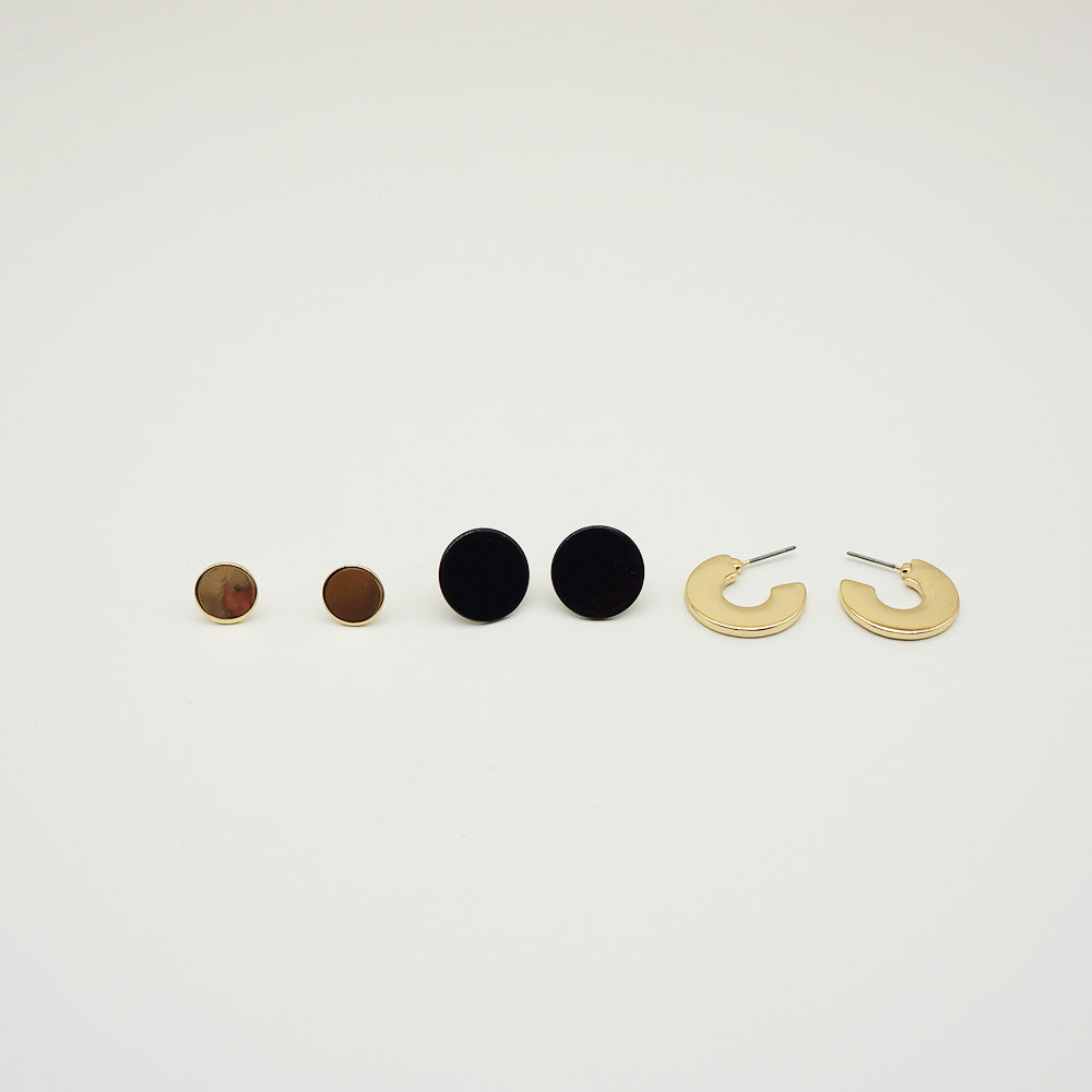 Aros Set Coin Dorado i-D