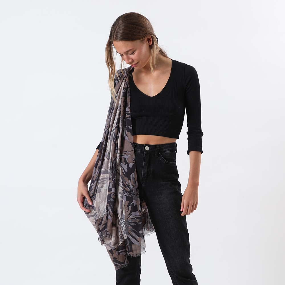 Pañuelo Estampado Siya Negro i-D