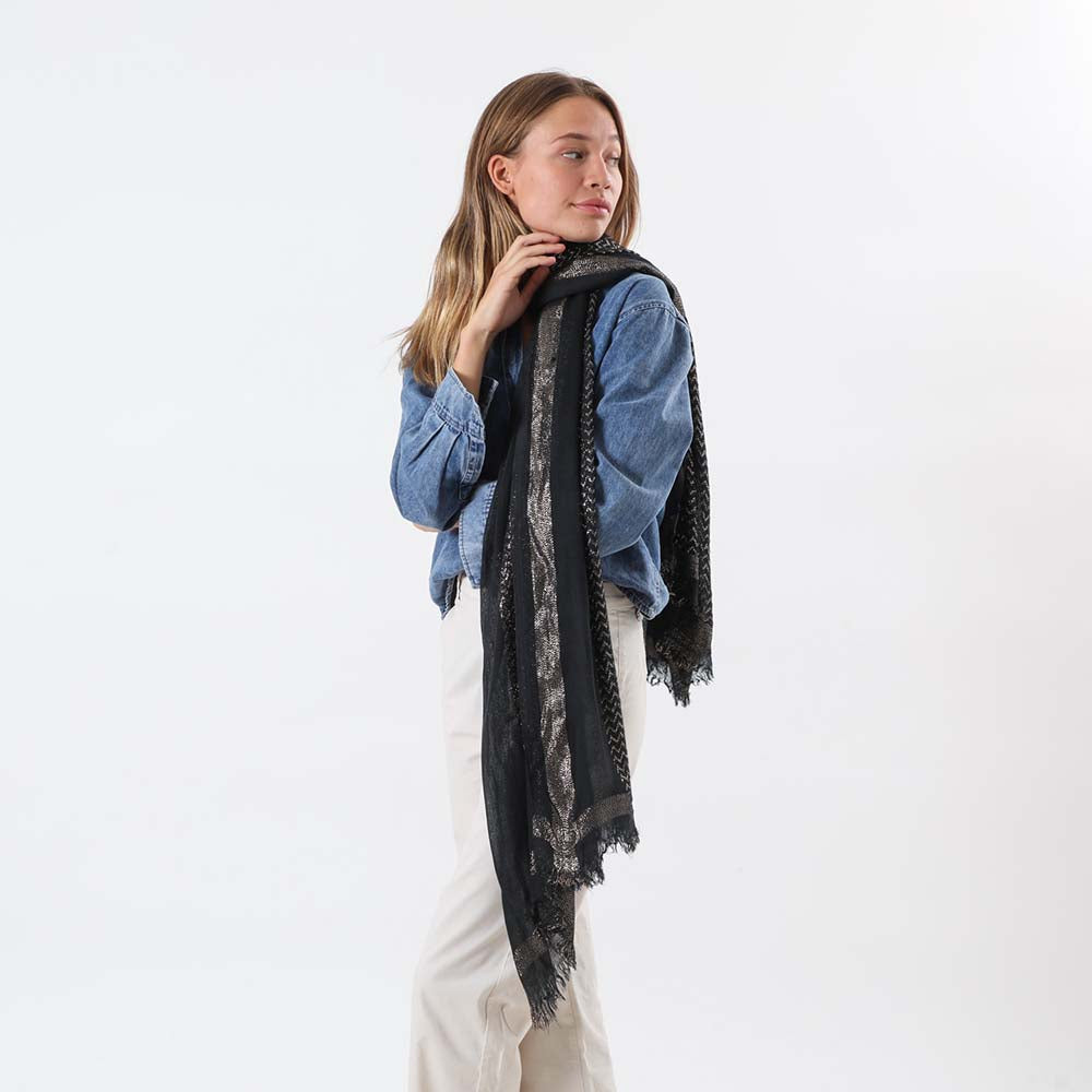 Pañuelo Liso Reims Negro Tatienne