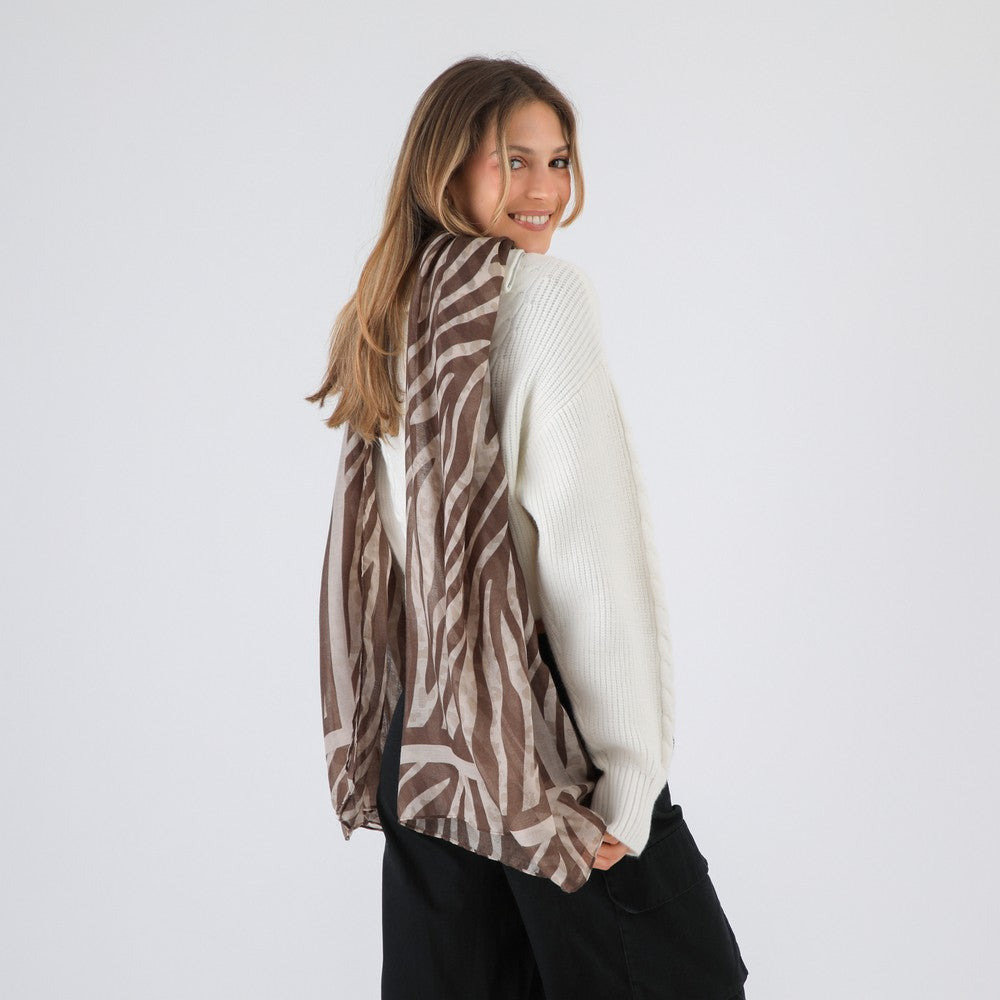 Pañuelo Estampado Almagro Beige I-D