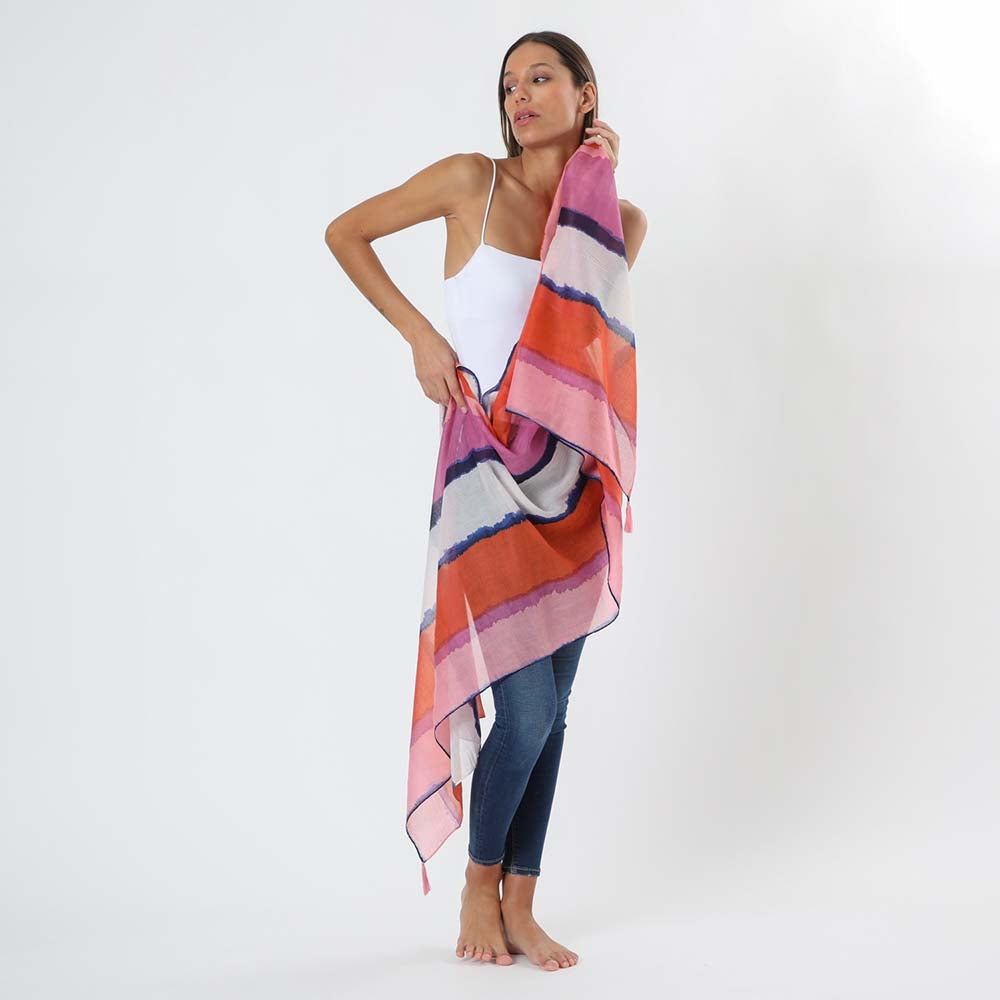 Pañuelo Estampado Watercolor Rosado Humana