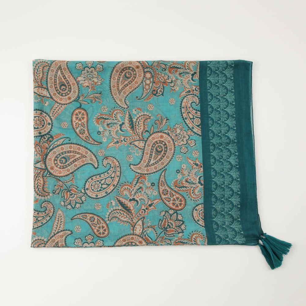 Pareo Estampado Floral Fresia Verde Tatienne