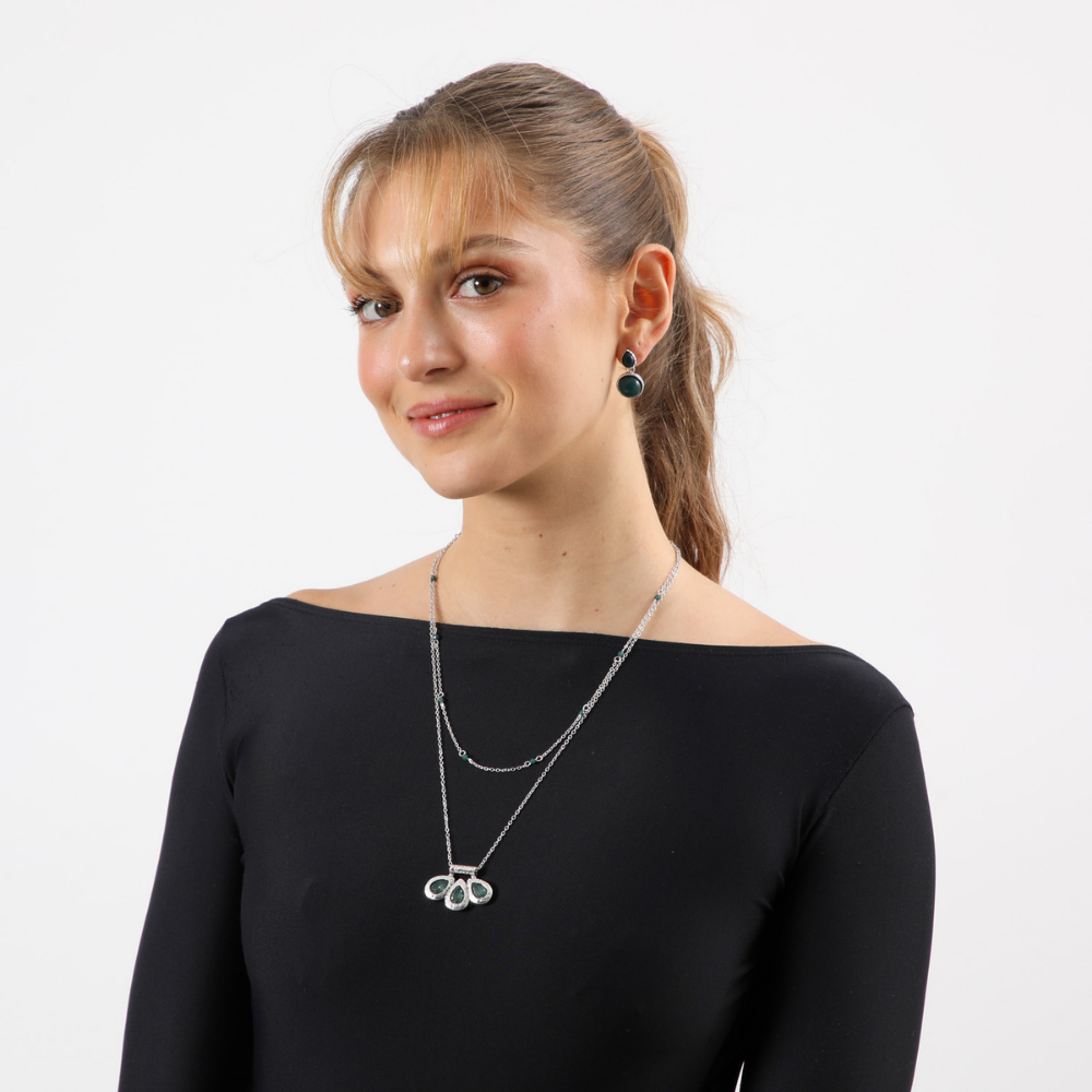 Collar Corto Naya Plateado Humana