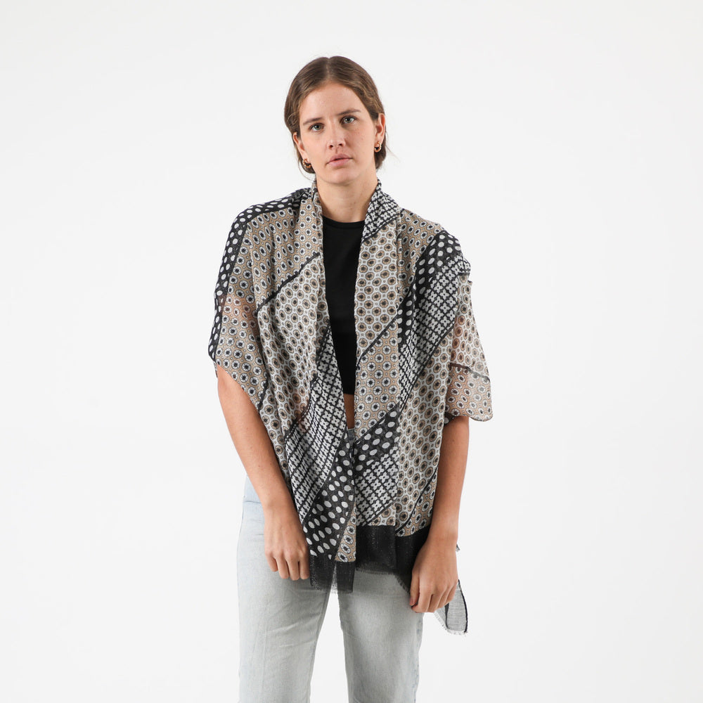 Pañuelo Estampado Regaliz Negro i-D