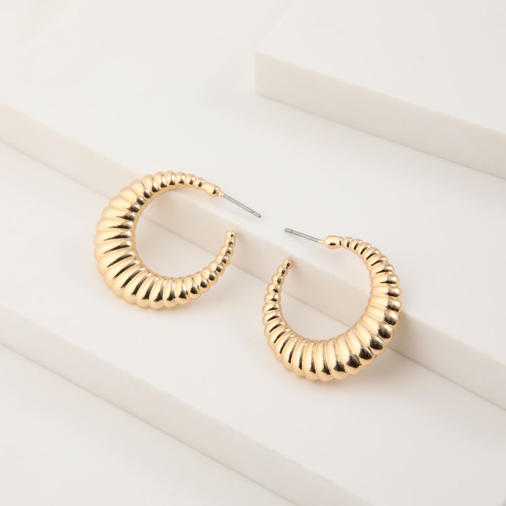 Aros Argolla Punchy Paisley 23 Dorado i-D